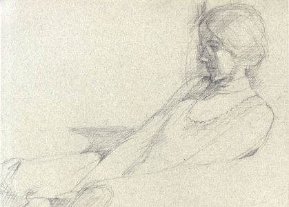 Maurice Feild (1905-1988) - Charcoal Drawing, Portrait of a Woman