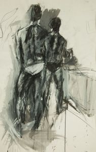 Brian Liddle - Large Contemporary Mixed Media, Male Figures