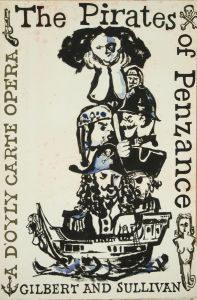 Brian Liddle - Large Contemporary Gouache, The Pirates of Penzance Opera Poster