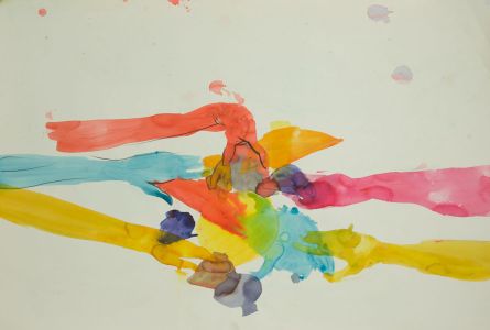 Brian Liddle - Large Contemporary Watercolour, Hands, Abstracted