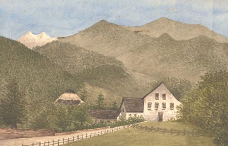 Jean Jacques Haakman- Late 19th Century Watercolour, House in Mountain Landscape