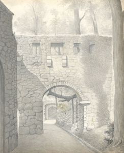 Jean Jacques Haakman - Late 19th Century Watercolour, Stone Wall Building