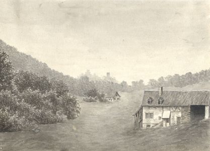 Jean Jacques Haakman - Late 19th Century Watercolour, Houses in a Landscape