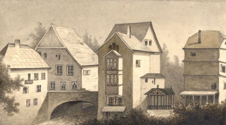 Jean Jacques Haakman - Late 19th Century Watercolour, Buildings in Kreuznach