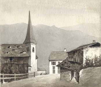 Jean Jacques Haakman - Late 19th Century Watercolour, Alpine Town Scene
