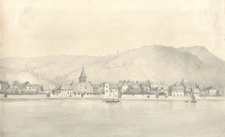 Jean Jacques Haakman - Late 19th Century Watercolour, Erpel am Rhine