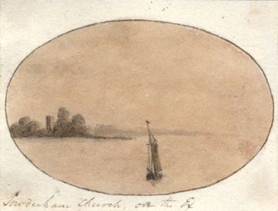 M. S. Jeffs - Fine Miniature Early 19th Century Pen and Ink Drawing, Rive Exe