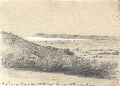 M. S. Jeffs - Fine Early 19th Century Graphite Drawing, Pevensey Bay