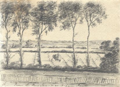 M. S. Jeffs - Fine Early 19th Century Graphite Drawing, Harvesting near Corsham