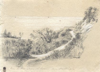 M. S. Jeffs - Fine Early 19th Century Graphite Drawing, Coastal View at Hastings