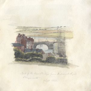 M. S. Jeffs - Fine 1823 Watercolour, Bridge at Melcomb Regis