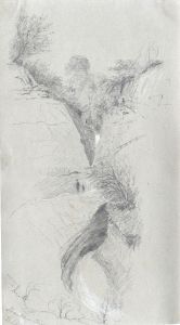 M. S. Jeffs - Fine 1832 Graphite Drawing, Shanklin Chine, Isle of Wight