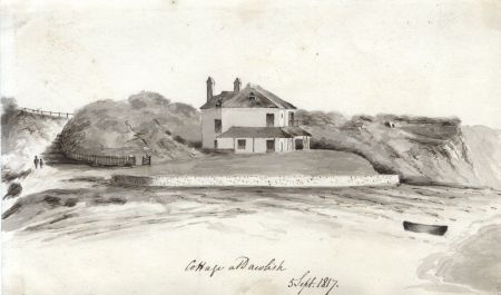 M. S. Jeffs - Fine 1817 Pen and Ink Drawing, Cottage at Dawlish