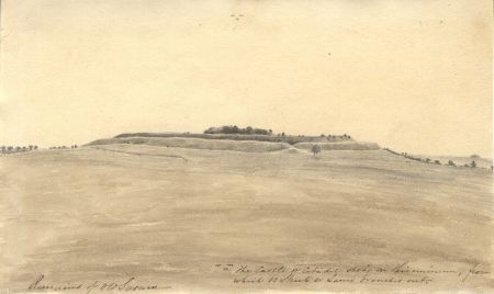 M. S. Jeffs - Fine Early 19th Century Graphite Drawing, Remains of Old Sarum