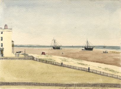 M. S. Jeffs - Fine 1818 Watercolour, Beach at Worthing