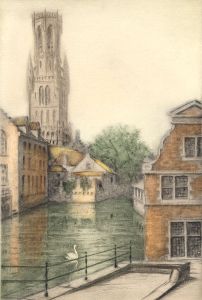 Limited Edition Mid 20th Century Etching - Brugge