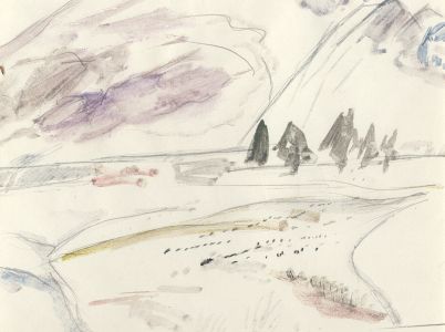 Peter Stilwell - c.1970 Mixed Media, Langdale in Winter