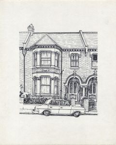 James Arnold Martin - Mid 20th Century Pen and Ink Drawing, Town House