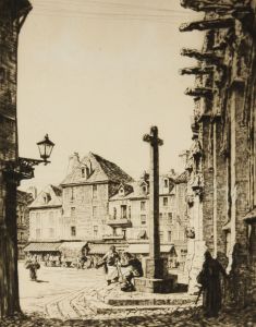 Alfred Charles S. Anderson (1884-1966) - Etching, Place St Gervaise Falaise
