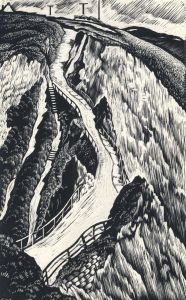 Guy Seymour Warre Malet (1900-1973) - Scraperboard, Mountain Path
