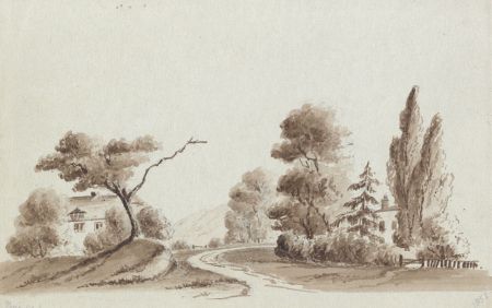Attributed John Samuel Bowles - 1850 Watercolour, Bernards Green