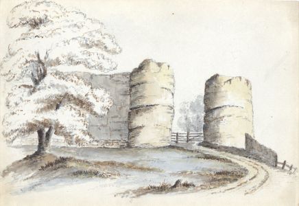 Attributed John Samuel Bowles - 1857 Watercolour, Gateway of Pevensey