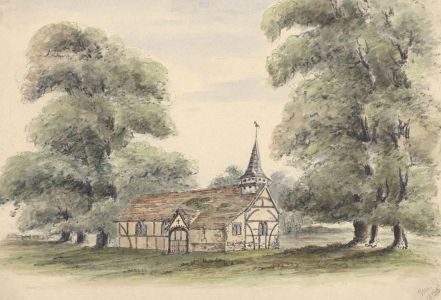 Attributed John Samuel Bowles - 1855 Watercolour, Newland Church