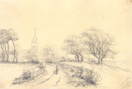 Attributed John Samuel Bowles - 1848 Graphite Drawing, Southampton