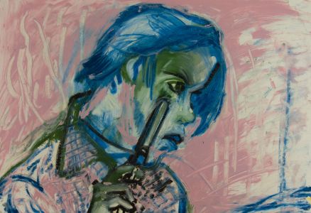 Brian Liddle - Large Contemporary Gouache, Portrait of a Girl