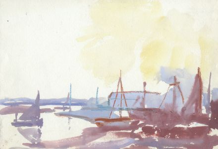 Jean Dryden Alexander (1911-1994) - 1958 Gouache, Leigh-on-Sea
