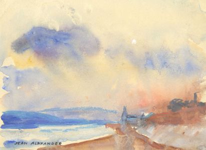 Jean Dryden Alexander (1911-1994) - Gouache, Coastal Landscape