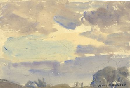 Jean Dryden Alexander (1911-1994) - Watercolour, Coastal Landscape
