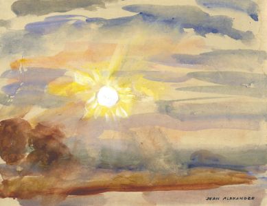 Jean Dryden Alexander (1911-1994) - Watercolour, Sunset View