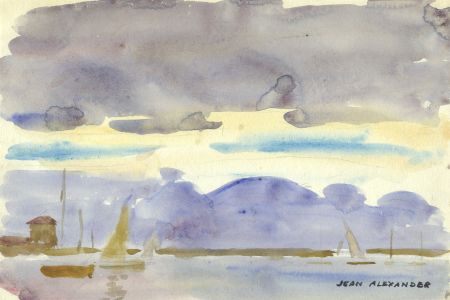 Jean Dryden Alexander (1911-1994) - Seascape with Sailing Boats