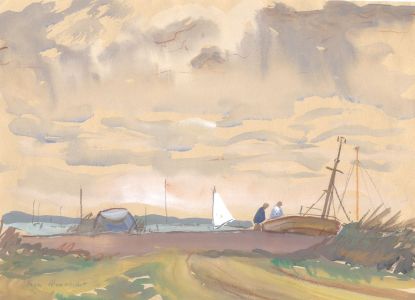 Jean Dryden Alexander (1911-1994) - 1990 Gouache, Walton-on-the-Naze