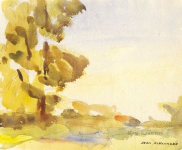Jean Dryden Alexander (1911-1994) - Watercolour, Autumnal Landscape