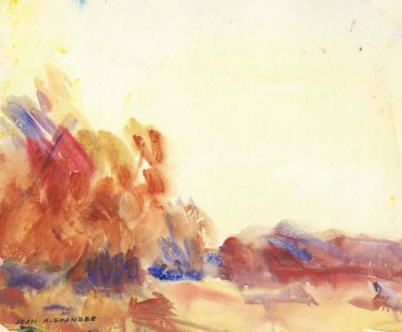 Jean Dryden Alexander (1911-1994) - Gouache, Autumnal Landscape