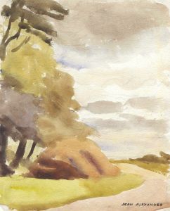 Jean Dryden Alexander (1911-1994) - Watercolour, Autumnal Landscape
