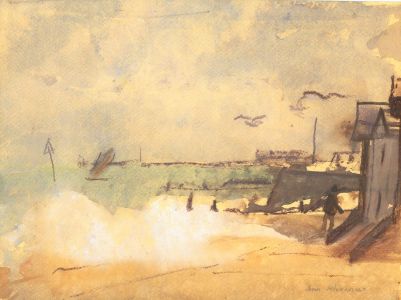 Jean Dryden Alexander (1911-1994) - 1991 Gouache and Crayon, Walton-on-the-Naze