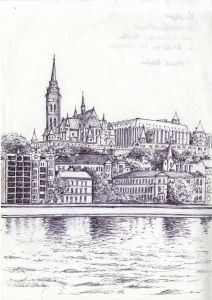 James Arnold Martin - Set of 5 Mid 20C Pen and Ink Drawings, Budapest Hungary