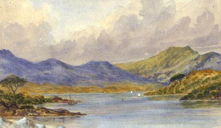 Late 19th Century Watercolour - View of Loch Lomond, Scotland