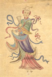 Early 20th Century Watercolour - Chinese Opera Actress