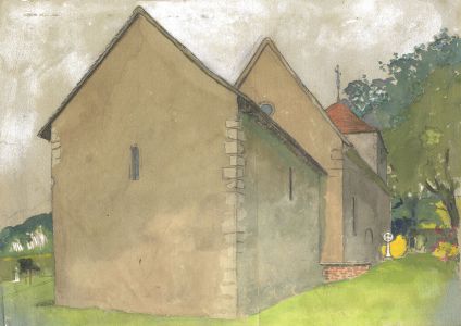 Arthur Ellis (1856-1918) - Late 19th Century Watercolour, Church View