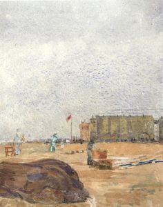 Arthur Ellis (1856-1918) - Late 19th Century Watercolour, Beach Scene