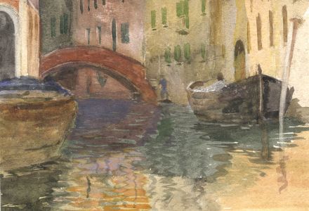 Arthur Ellis (1856-1918) - Late 19th Century Watercolour, Venetian Scene