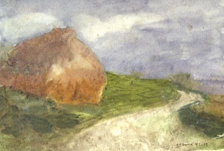 Arthur Ellis (1856-1918) - Signed Late 19th Century Watercolour, Country Lane