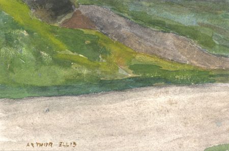 Arthur Ellis (1856-1918) - Signed Late 19th Century Watercolour, Hillside