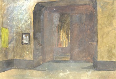 Arthur Ellis (1856-1918) - Signed Late 19th Century Watercolour, Church Entrance