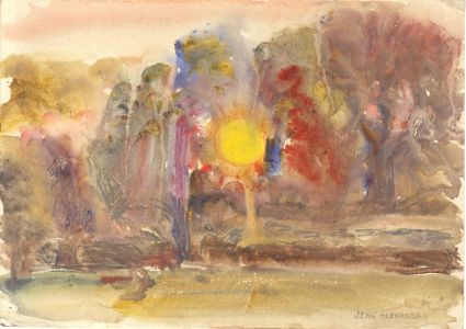 Jean Dryden Alexander (1911-1994) - 1945 Gouache, Summer Evening