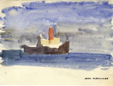 Jean Dryden Alexander (1911-1994) - Signed Watercolour, Boat View